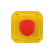 Coup de poing d'urgence poussoir déverrouillage 1/4 tour étanche PLEXO avec enjoliveur jaune et bouton rouge LEGRAND 069549L photo du produit Secondaire 1 S