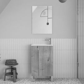 Meuble lave-mains RUBEN Cosyneo 50 x 33 cm avec miroir - IRISRUBENCHE pas cher Principale M