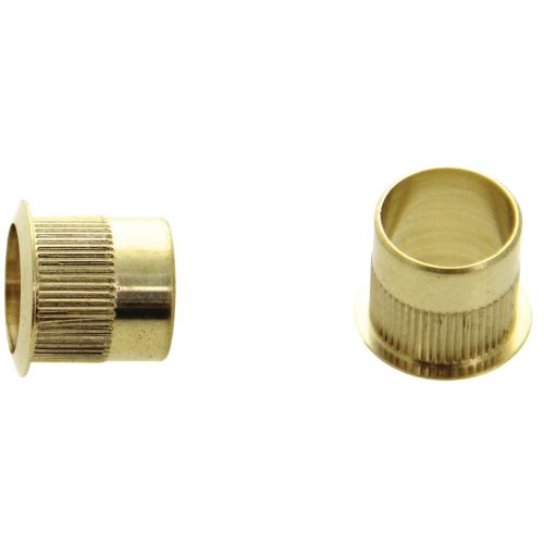 Entrée de batteuse diamètre 22mm hauteur 19mm finition laiton poli photo du produit