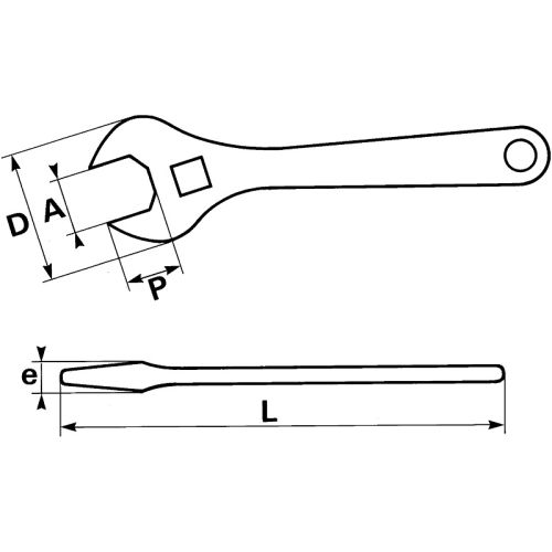 Clés à molette chromée satinées 8'' avec clip FME - SAM OUTILLAGE - 54-C8-FME pas cher Secondaire 1 L