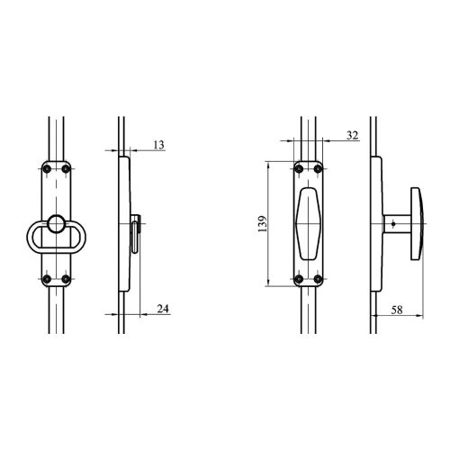 Cremone 3 points bouton zamak poli - MAP - MAP-3BZK pas cher Secondaire 1 L