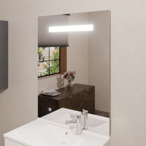 Miroir salle de bain ELEGANCE avec bandeau LED 70x105cm - CUISIBANE - S02ELEGAN70GH pas cher Secondaire 3 L