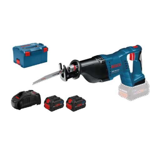 Scie sabre 18V GSA 18V-LI + 2 batteries ProCore 18 V 8Ah + chargeur + L-Boxx BOSCH 060164J00H photo du produit