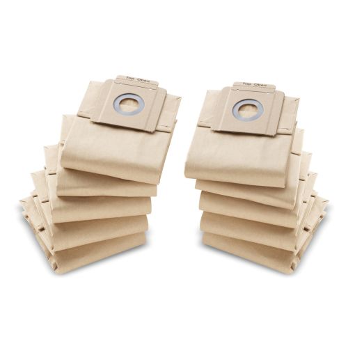 Sac filtrant papier Kärcher pour aspirateur T 7/1 - T 9/1 - T 10/1 paquet de 10 - 69043330 photo du produit