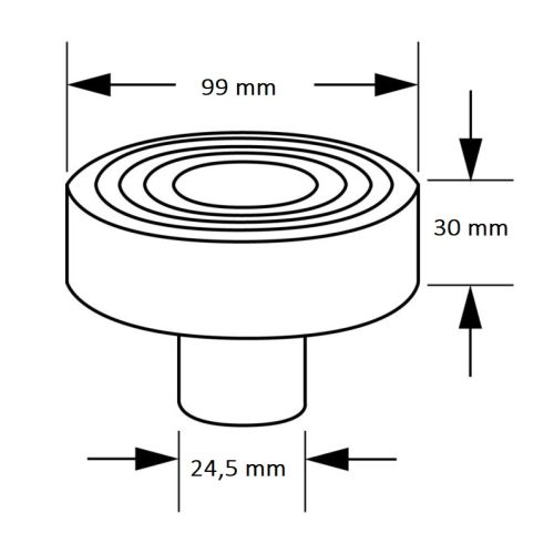 Adaptateur pour cric hydropneumatique diamètre 99 mm KS TOOLS 160.0746 photo du produit Secondaire 1 L