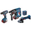 Pack de 3 outils 18 V (GSR28/GBH21/GWS7) + 2 batteries 4 Ah + chargeur en coffret L-BOXX BOSCH photo du produit