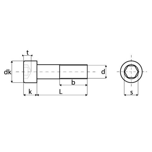 Vis à métaux tête cylindrique creuse A4 DIN 912 8X10 boîte de 100 - ACTON - 642018X10 pas cher Secondaire 3 L