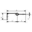 Charnière coudée 44 X 17 X1,5 mm pour porte 16 mm MONIN 426030 photo du produit Secondaire 2 S