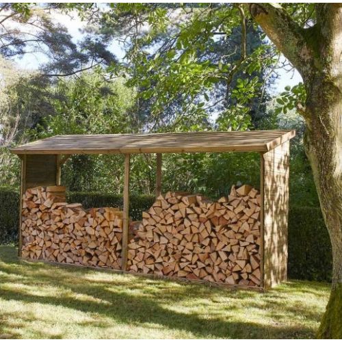 Bûcher en bois MEMPHIS XXL 5,7 m³ toit avec pente FOREST STYLE 3269 photo du produit Secondaire 2 L
