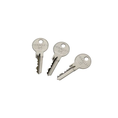 Demi-cylindre européen 5 goupilles 5G 10 x 45 mm pour fermeture anti-panique laiton nickelé 3 clés HERACLES C100112 photo du produit Secondaire 3 L