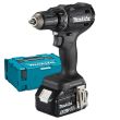 Perceuse visseuse noire 18V + 2 batteries 5 Ah + chargeur + coffret MAKPAC MAKITA DDF485RTJB photo du produit