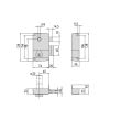 Serrure vertical fouillot, cylindre de 45 droite - CISA - 3005043000 pas cher Secondaire 2 S