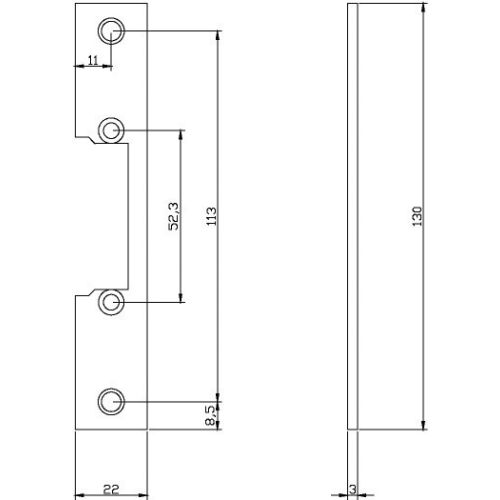 Têtière pour profil alu Din droite photo du produit Secondaire 5 L