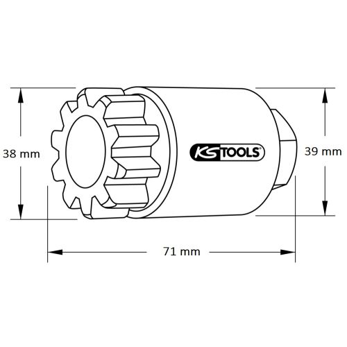 Entraîneur de volant moteur manuel 1/2'' pour Volvo KS TOOLS 460.1395 photo du produit Secondaire 1 L