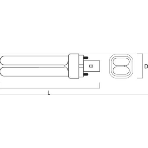 Lampe fluo-compact LYNX-D 840 26W 840 G24D-3 - SYLVANIA - 0025915 pas cher Secondaire 1 L