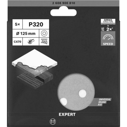 Disque abrasif Expert C470 G100 6 trous - BOSCH - 2608900816 pas cher Secondaire 27 L