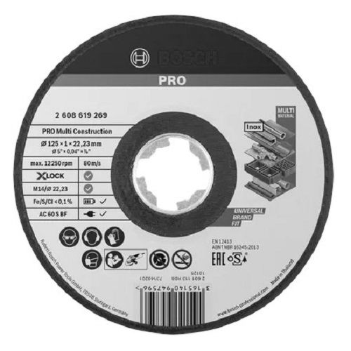 Disque à tronçonner X-LOCK multi-matériaux 125x1mm - BOSCH - 2608619269 pas cher