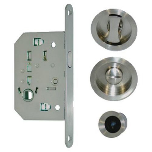 Kit pour porte coulissante inox condamnation - NI 015 pas cher