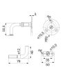 Support de rampe à visser coudé réglable de 84 à 94 mm - TORBEL - 9930041 pas cher Secondaire 1 S