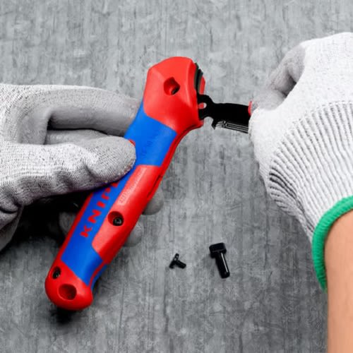 Couteau à dégainer avec sabot de guidage KNIPEX 16 50 145 SB photo du produit Secondaire 5 L