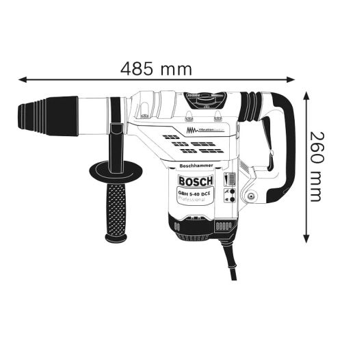 Perforateur 1150W GBH 5-40 DCE SDS-Max + coffret - BOSCH - 0611264000 pas cher Secondaire 2 L