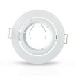 Support plafond rond 1/4 de tour orientable D 95 mm blanc MIIDEX LIGHTING 7711 photo du produit