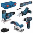 Pack de 5 outils 12V (GST70/GOP12/GSA14/GSR12/GKS26) + 3 batteries 3Ah + chargeur + coffret L-BOXX BOSCH 0615A0017C photo du produit