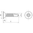 Vis autoperceuse tête fraisée pozidrive inox A2 DIN 7504 O 4,2X38 boîte de 200 - ACTON - 624324,2X38 pas cher Secondaire 3 S