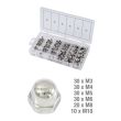 Assortiment d'écrous borgnes en inox 150 pièces KS TOOLS 970.0460 photo du produit Secondaire 1 S