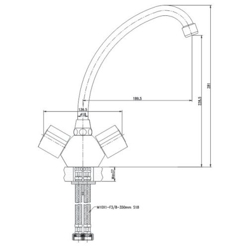 Robinet pour évier TEMPO Bec haut - GARIS - R02-15026EC pas cher Secondaire 4 L