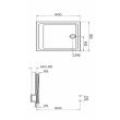Receveur de douche ARKITEKT carré 90 x 90 cm antidérapant VITRA 5806L003M0578 photo du produit