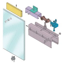 Coulissant pour porte en verre Système 400 photo du produit Principale M
