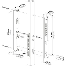 Serrure Locinox Vera à code électronique pour serrure encastrée TUB50 - P00019405-SILV photo du produit Principale M