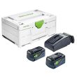 Set énergie Festool SYS3 ENG 18V 2x5,2/TCL6 (2 batteries 5,2 Ah + chargeur) + coffret SYSTAINER 3 photo du produit