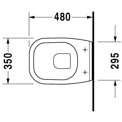 Cuvette WC suspendue COMPACT 350 x 480 mm - DURAVIT - 2211090000 photo du produit Secondaire 3 L