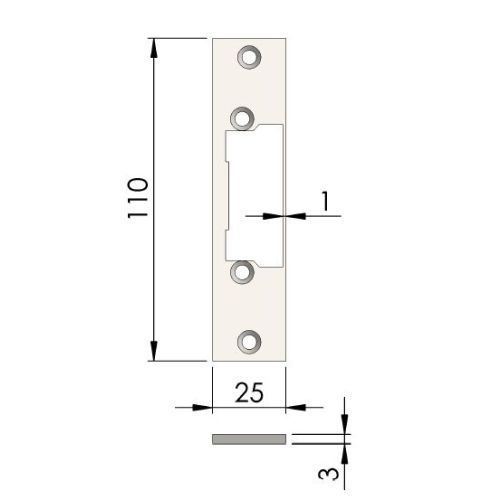 Têtière simple inox ULTIMFIT 120 mm profil aluminium / PVC Héraclès PCA-918X photo du produit Secondaire 1 L