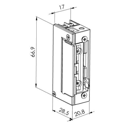 Gâche à rupture ULTIMFIT 12V - HERACLES - 1411 RFT 12V pas cher Secondaire 1 L