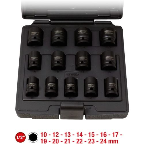 Coffret de 13 douilles à chocs 12 pans 1/2 '' de 10 à 24 mm KS TOOLS 515.0900 photo du produit Secondaire 1 L