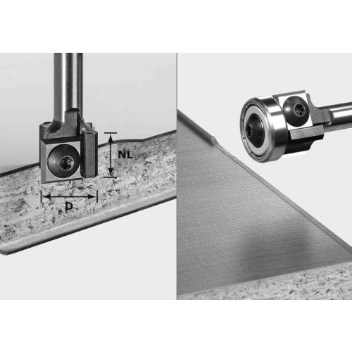 Faise à affleurer à plaquettes réversibles S8 HW D19 12X12 - FESTOOL - 499806 pas cher