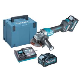 Meuleuse 40 V 125 mm Makita GA029GM201 + 2 batteries 4 Ah + chargeur + coffret MAKPAC 4 photo du produit Principale M