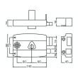 Serrure monopoint en applique horizontale à fouillot 45mm droite - CISA - 3005013000 pas cher Secondaire 2 S