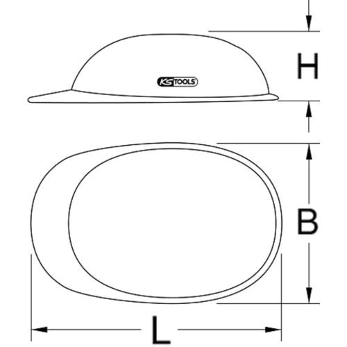 Casque de protection en plastique jaune KS TOOLS 117.1609 photo du produit Secondaire 1 L