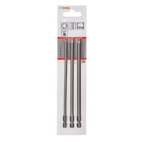 Pack de 3 embouts de vissage Torx Extra Hard BOSCH 2607001764 photo du produit Secondaire 1 L