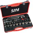 Coffret 1/2'' de 27 outils Sam outillage 6 pans en mm - 75-SH27PA photo du produit