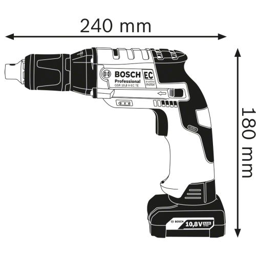 Visseuse plaquiste 12V GTB 12V-11 + 2 batteries 3Ah + chargeur + coffret L-BOXX - BOSCH - 06019E400Y pas cher Secondaire 7 L