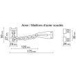 Entrebaîlleur de sécurité CHAIN allongé pour porte couleur dorée - SOCONA - C2AL pas cher Secondaire 3 S