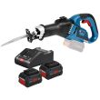 Scie sabre 18V GSA 18V-32 Professional + 2 batteries 8Ah + chargeur + coffret BOSCH 06016A810H photo du produit