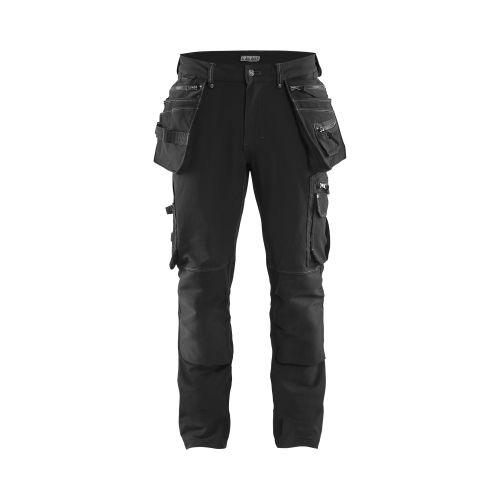 Pantalon de travail  X1900 artisan stretch 4D marine foncé/noir T40L - BLÅKLÄDER - 199816448699C146 pas cher