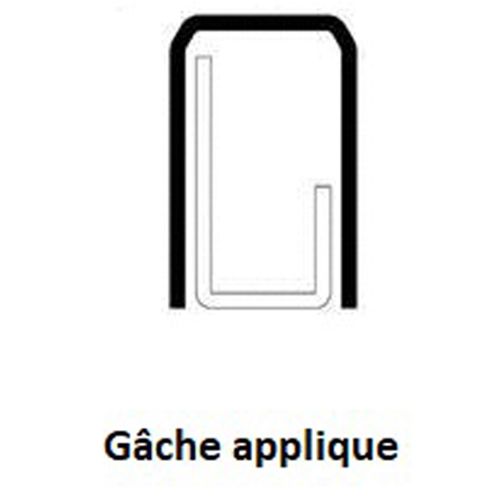 Gâche en applique en U pour carénées EXCLUSIVE droite blanc - VACHETTE - 14706000 pas cher Secondaire 1 L