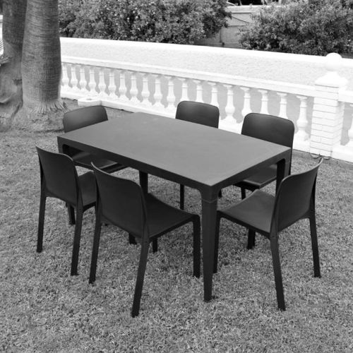 Ensemble de 6 chaises GRANA + table extensible ATLANTIC anthracite - SHAF pas cher Secondaire 3 L